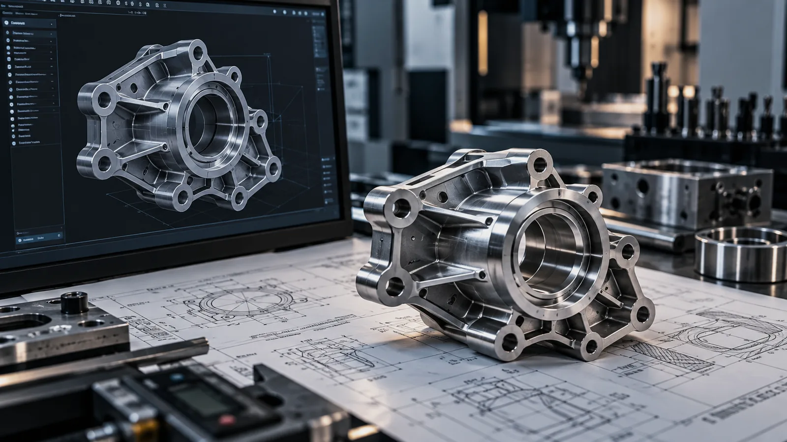 Design & DFM — industrial editorial image