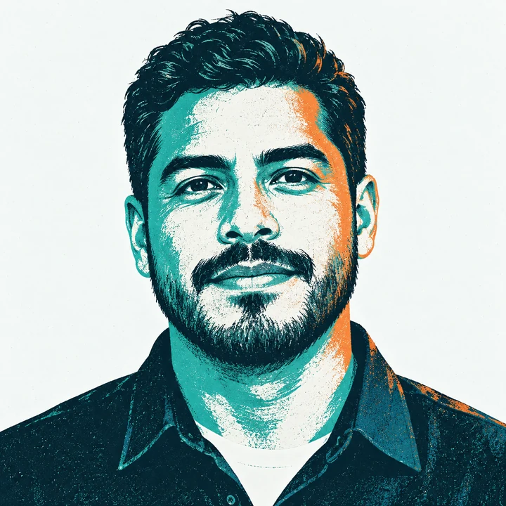 Fictional illustrated portrait placeholder for Jamie Rivera.
