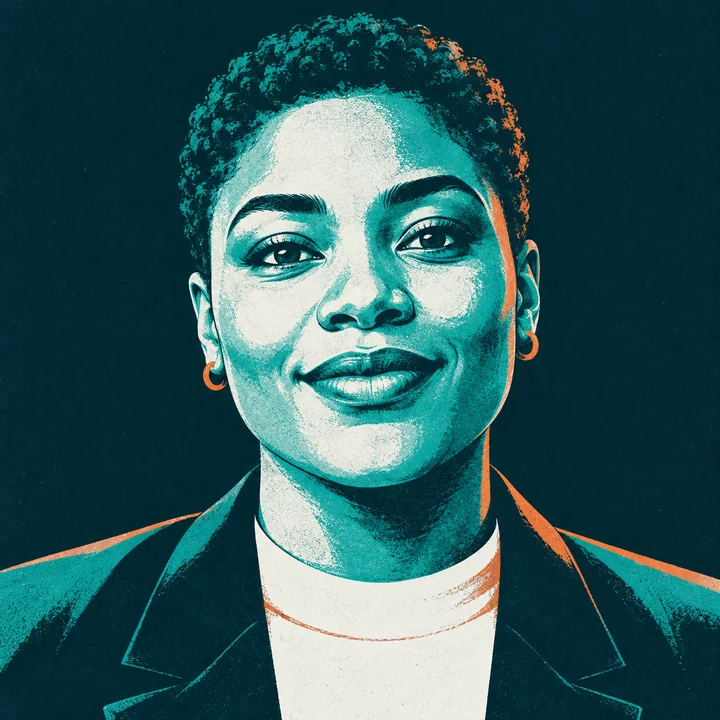 Fictional illustrated portrait placeholder for Jordan Blake.